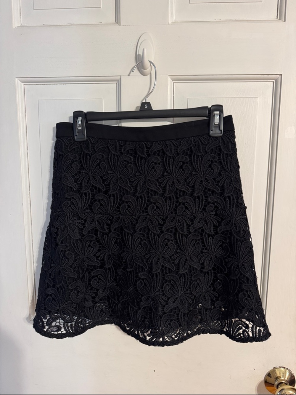 LOFT Black Lace Mini Skirt